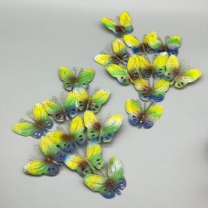 Vintage 1970s Metal Butterflies Wall Decor Garden Art